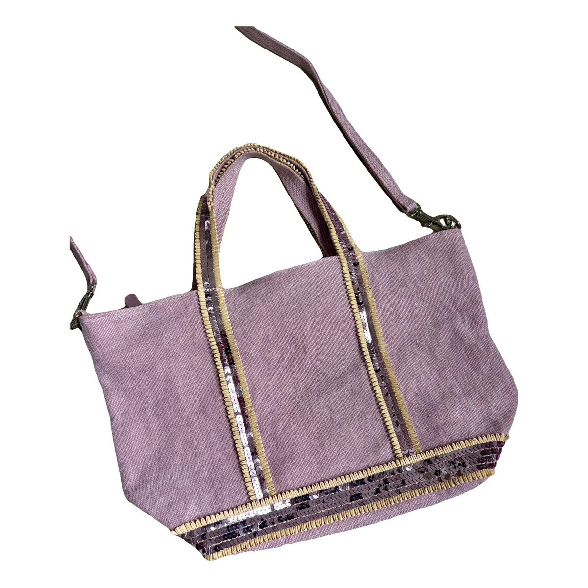 Cabas linen crossbody bag
