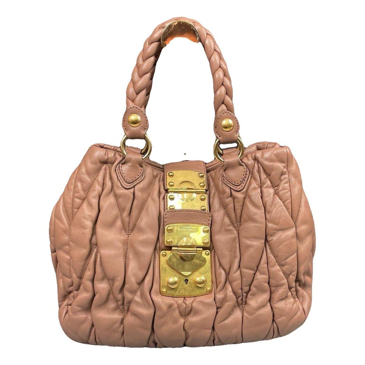 Coffer leather handbag