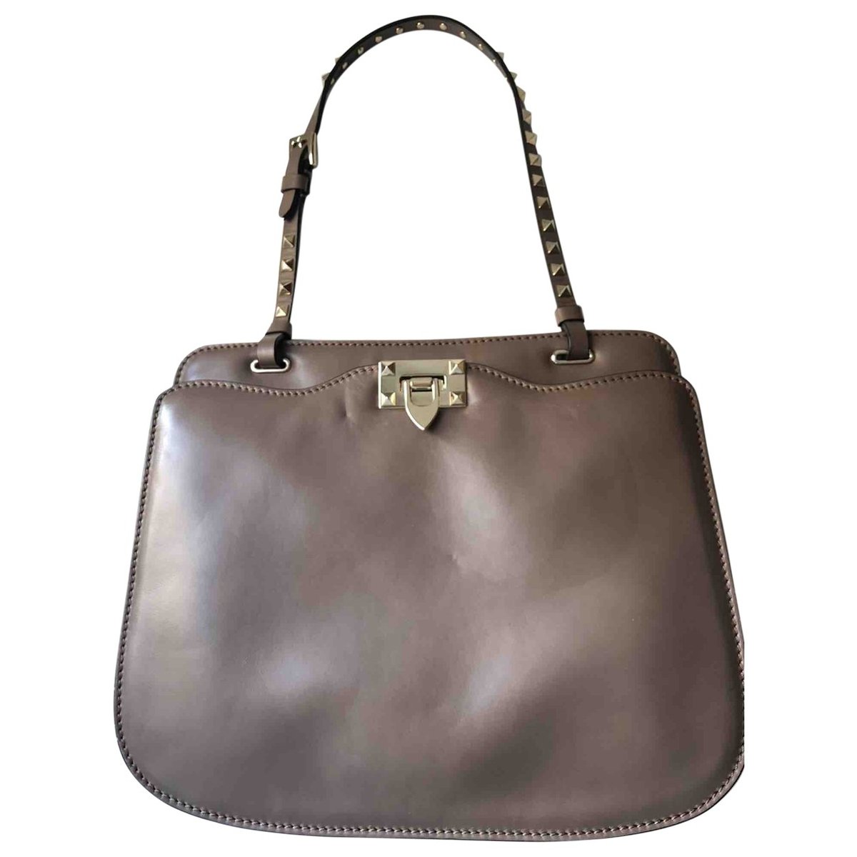 Demilune leather handbag