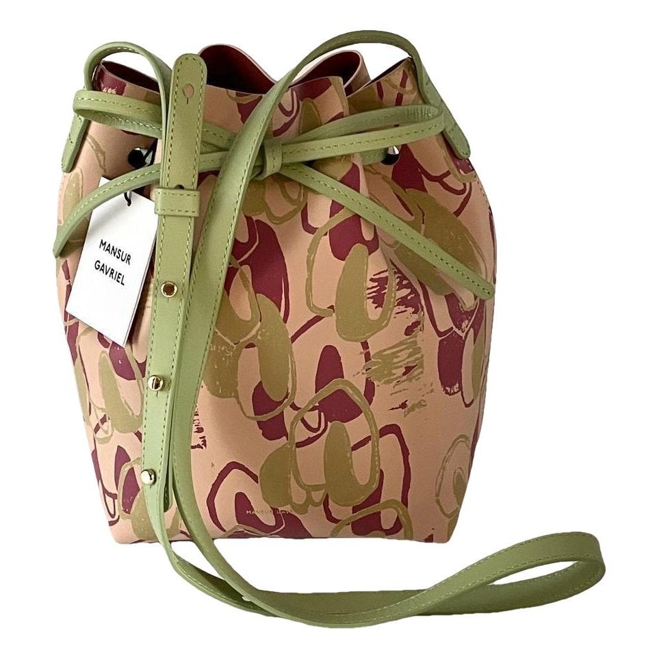 Bucket leather crossbody bag