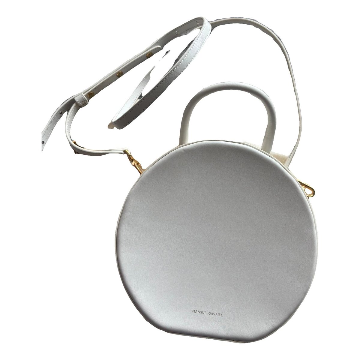 Circle leather handbag