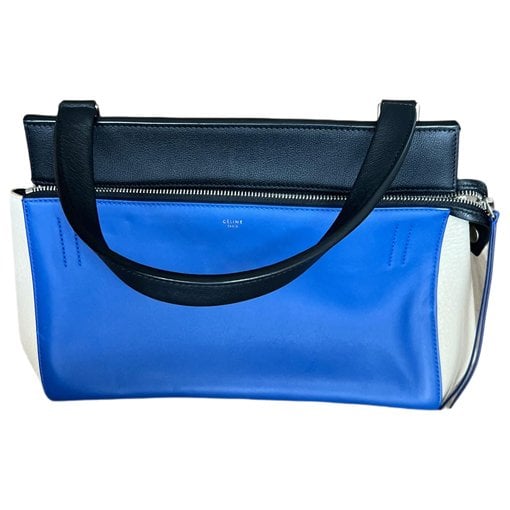 Trapèze leather handbag