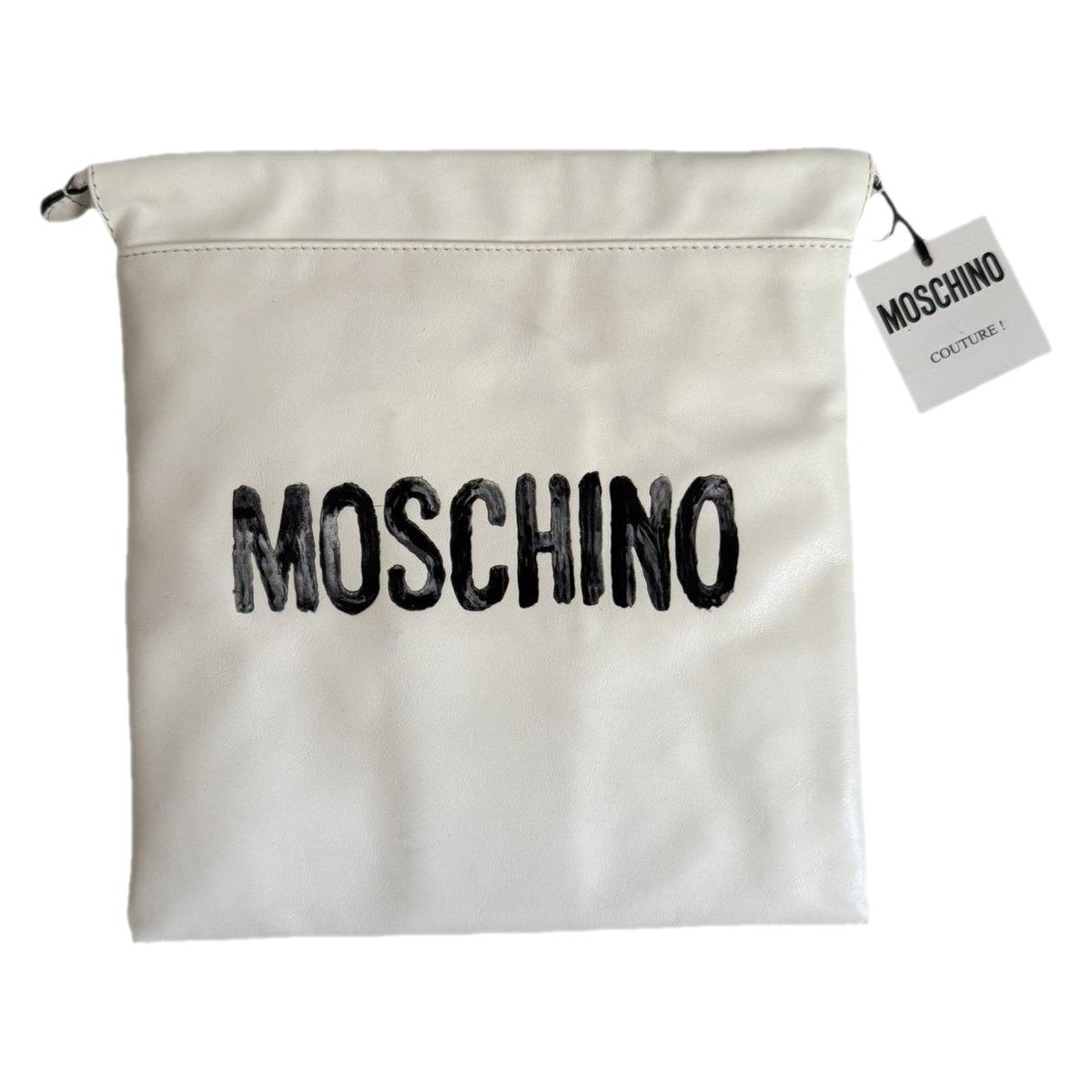 Leather clutch bag