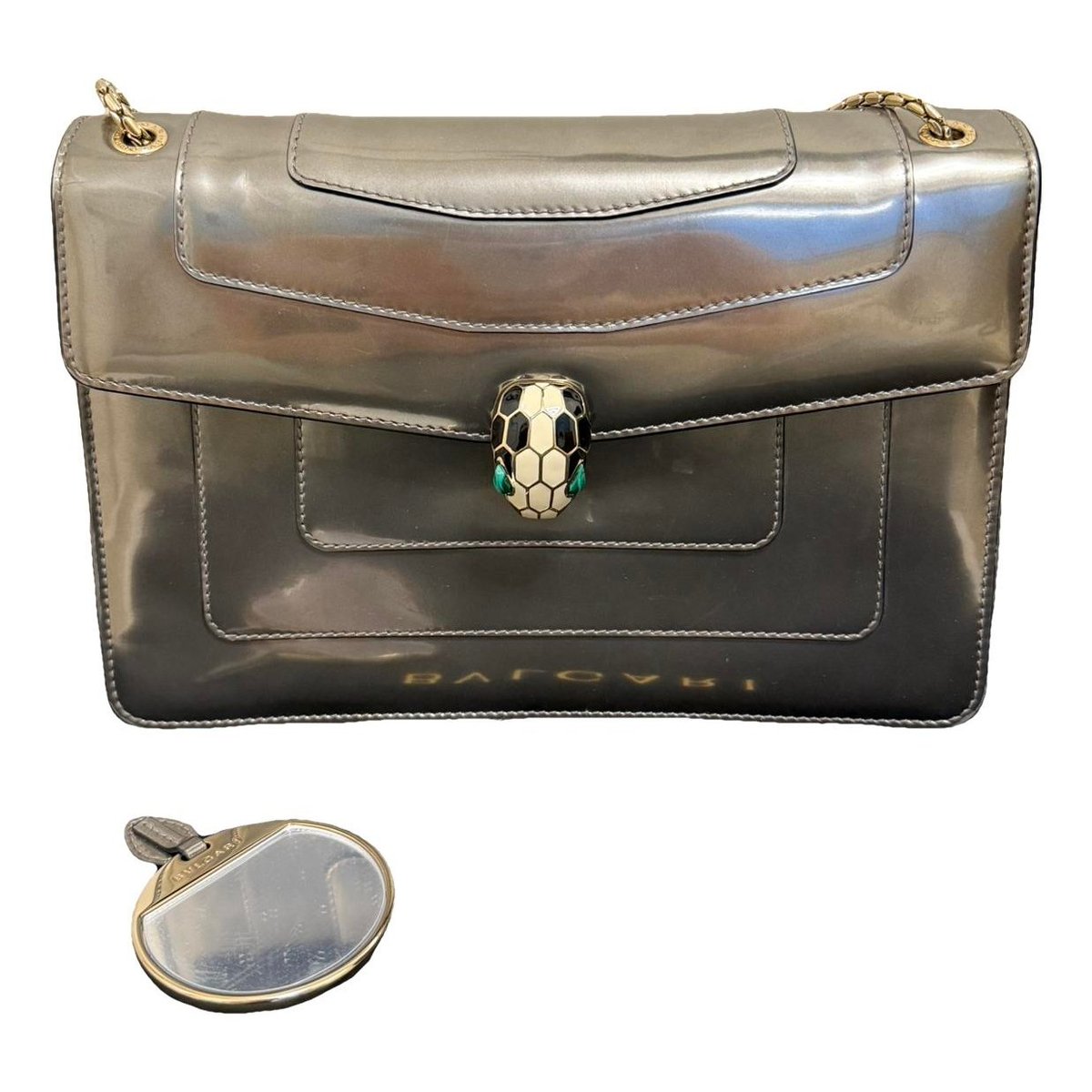 Serpenti leather handbag