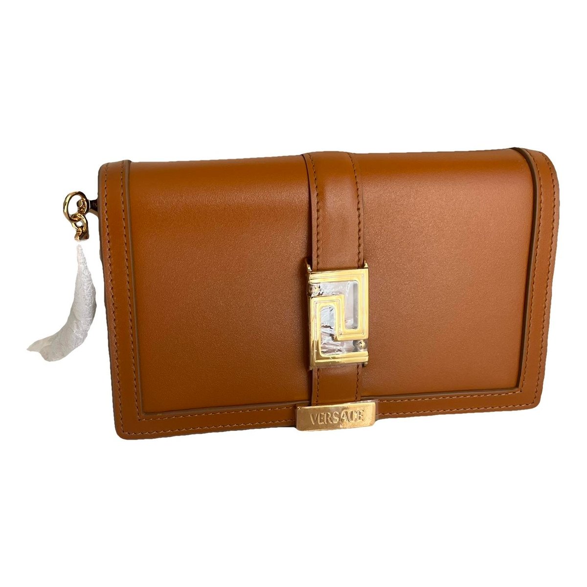 Greca Goddess leather crossbody bag