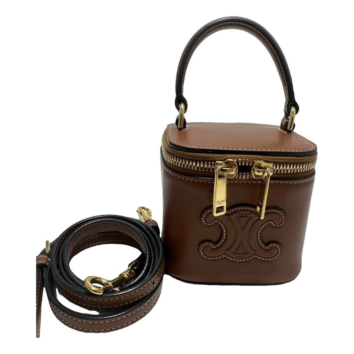 Triomphe Maillon leather crossbody bag