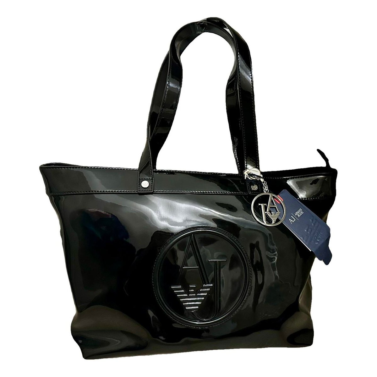Patent leather handbag