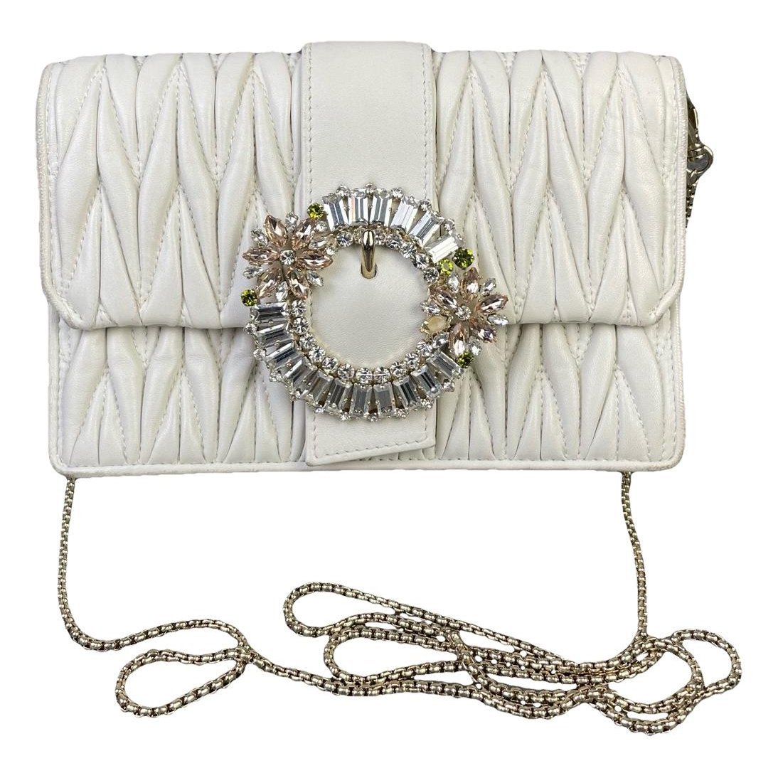 Matelassé leather handbag