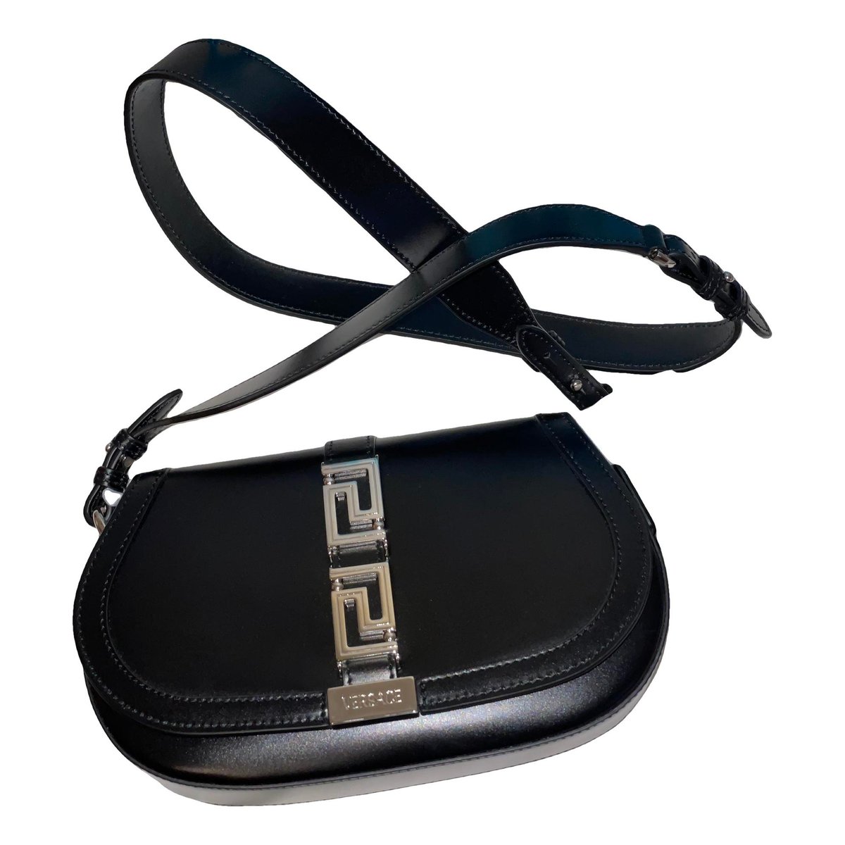 Greca Goddess leather crossbody bag