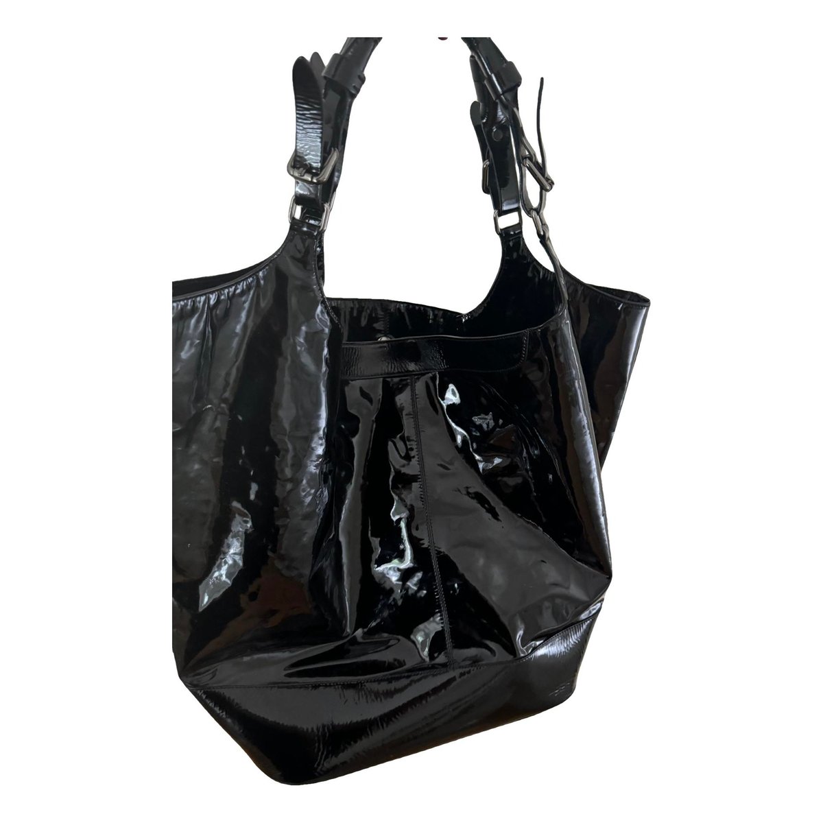 Patent leather handbag