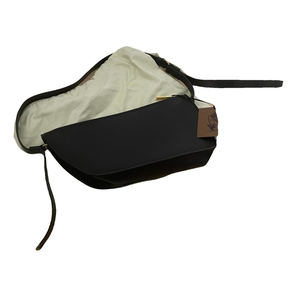 Shield leather handbag