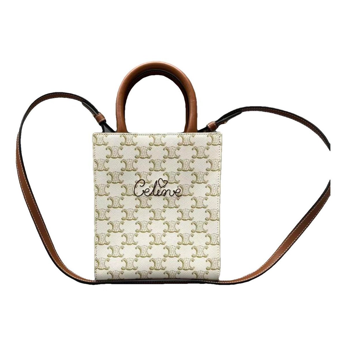 Cabas Vertical leather handbag