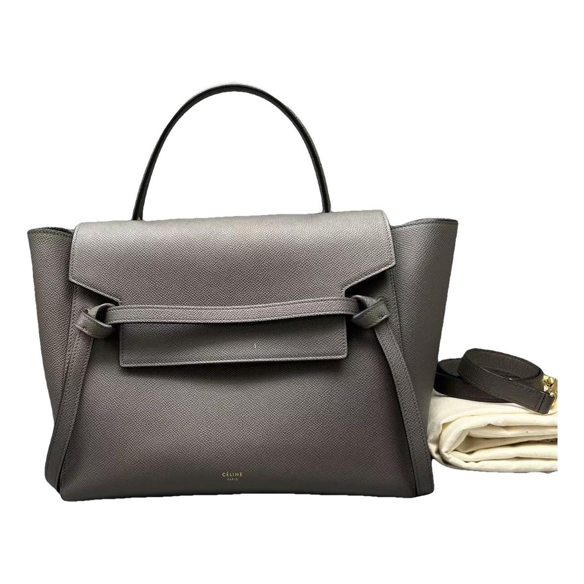 Belt leather handbag