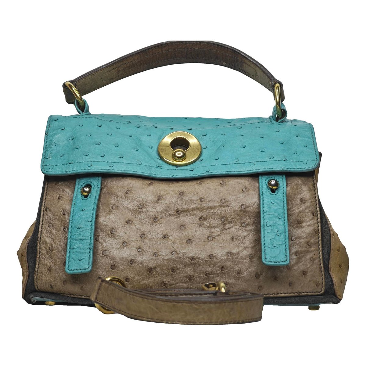 Muse Two ostrich handbag