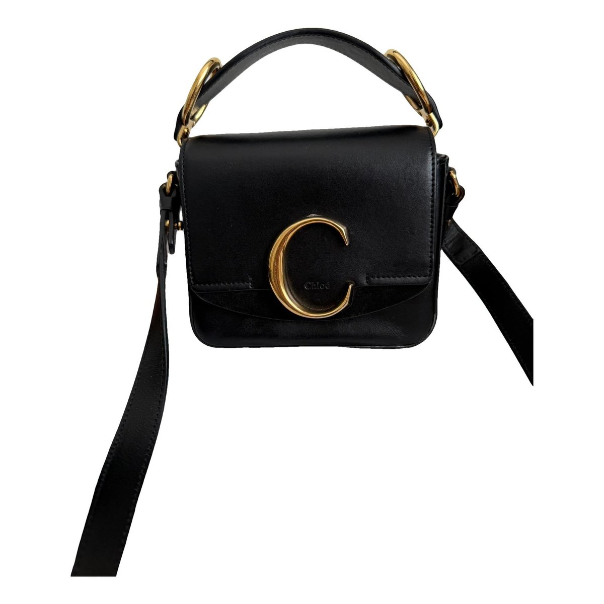 C leather crossbody bag