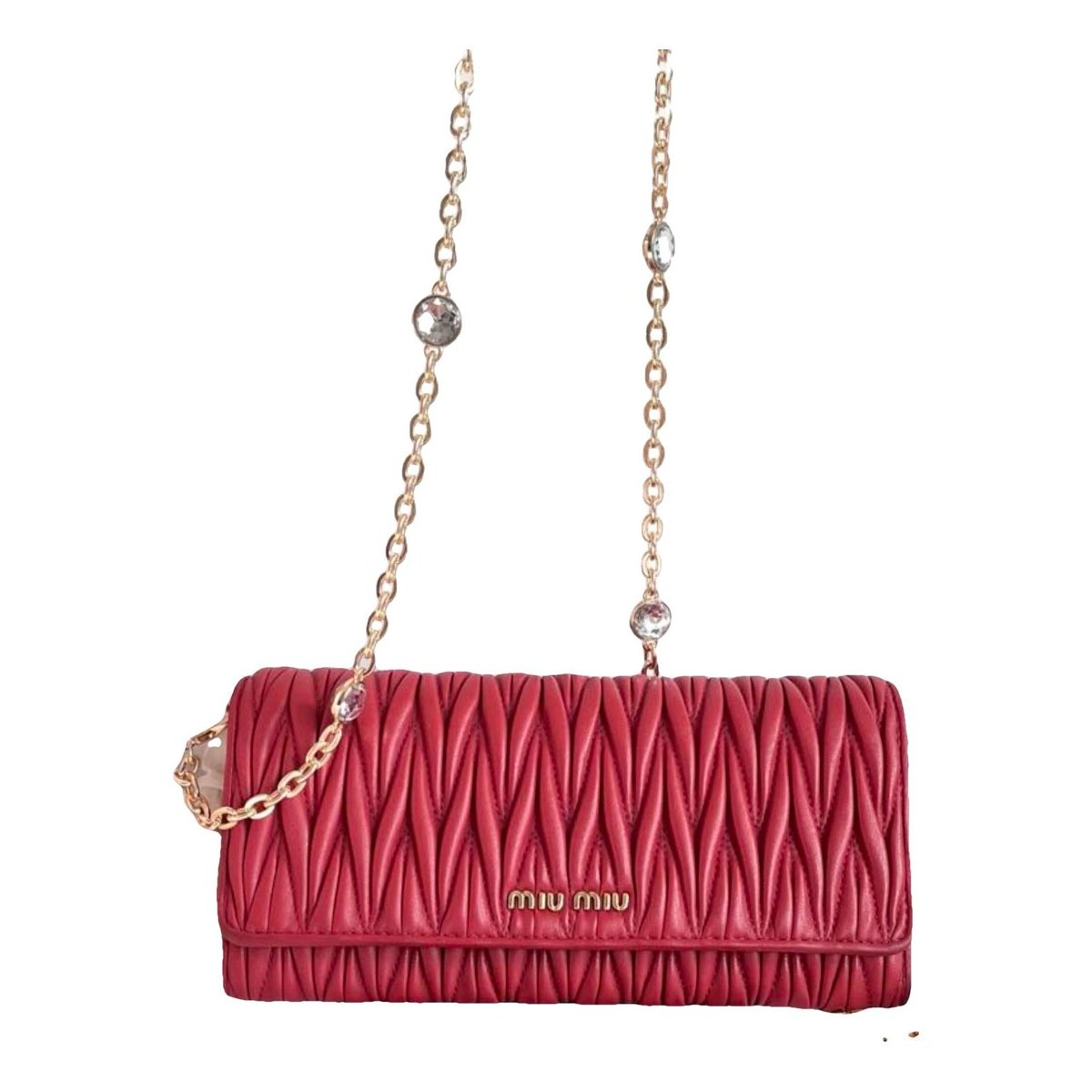 My Miu leather crossbody bag