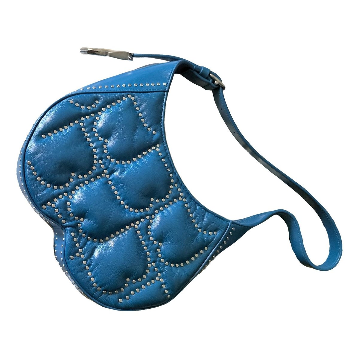 Shield leather handbag
