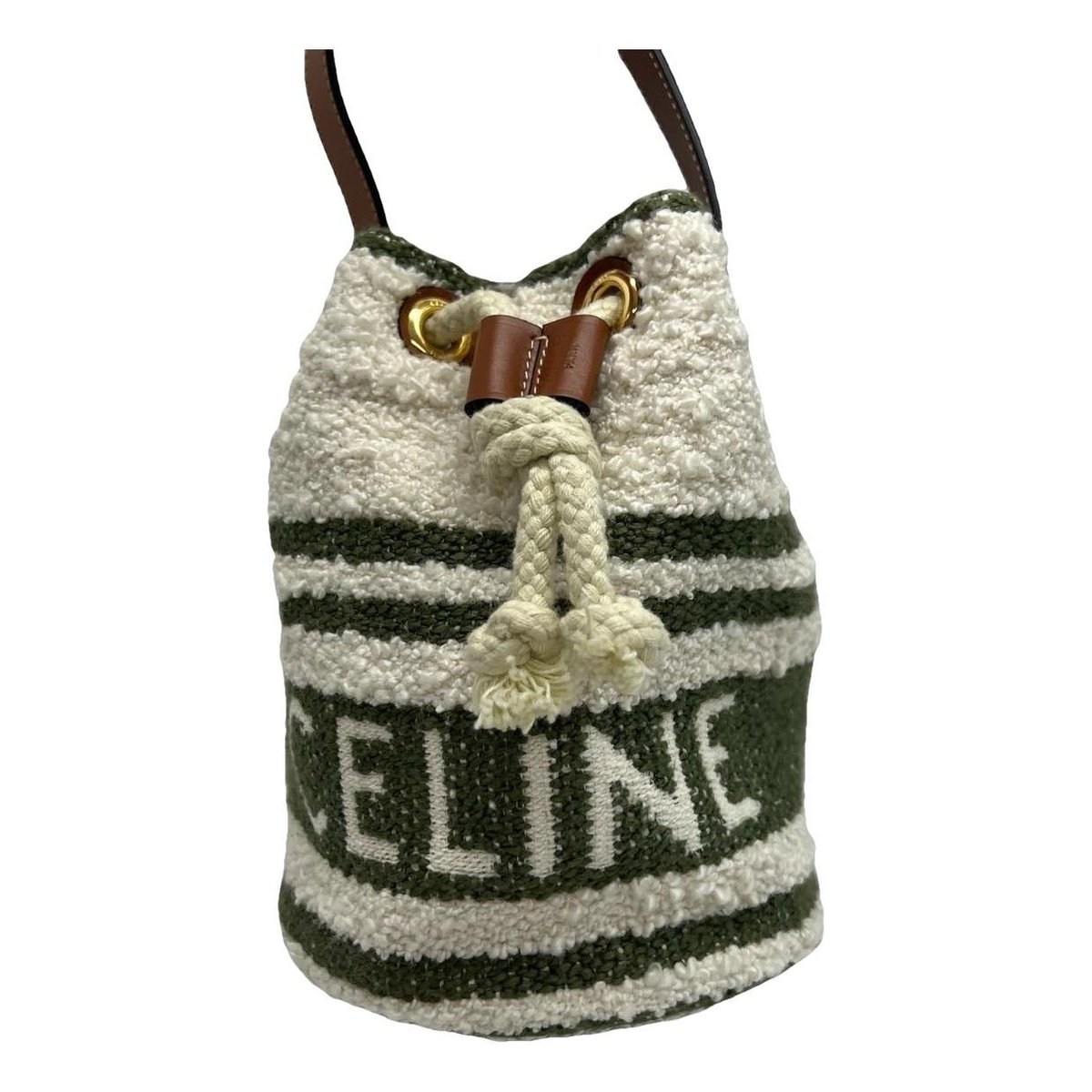 Clasp Bucket cloth handbag