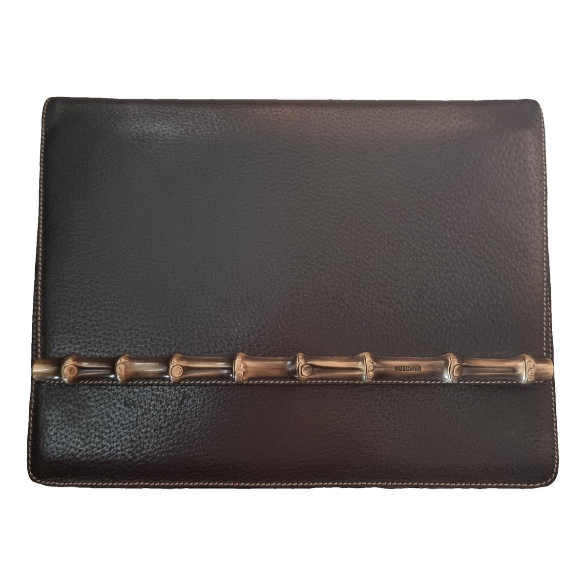 Leather clutch bag