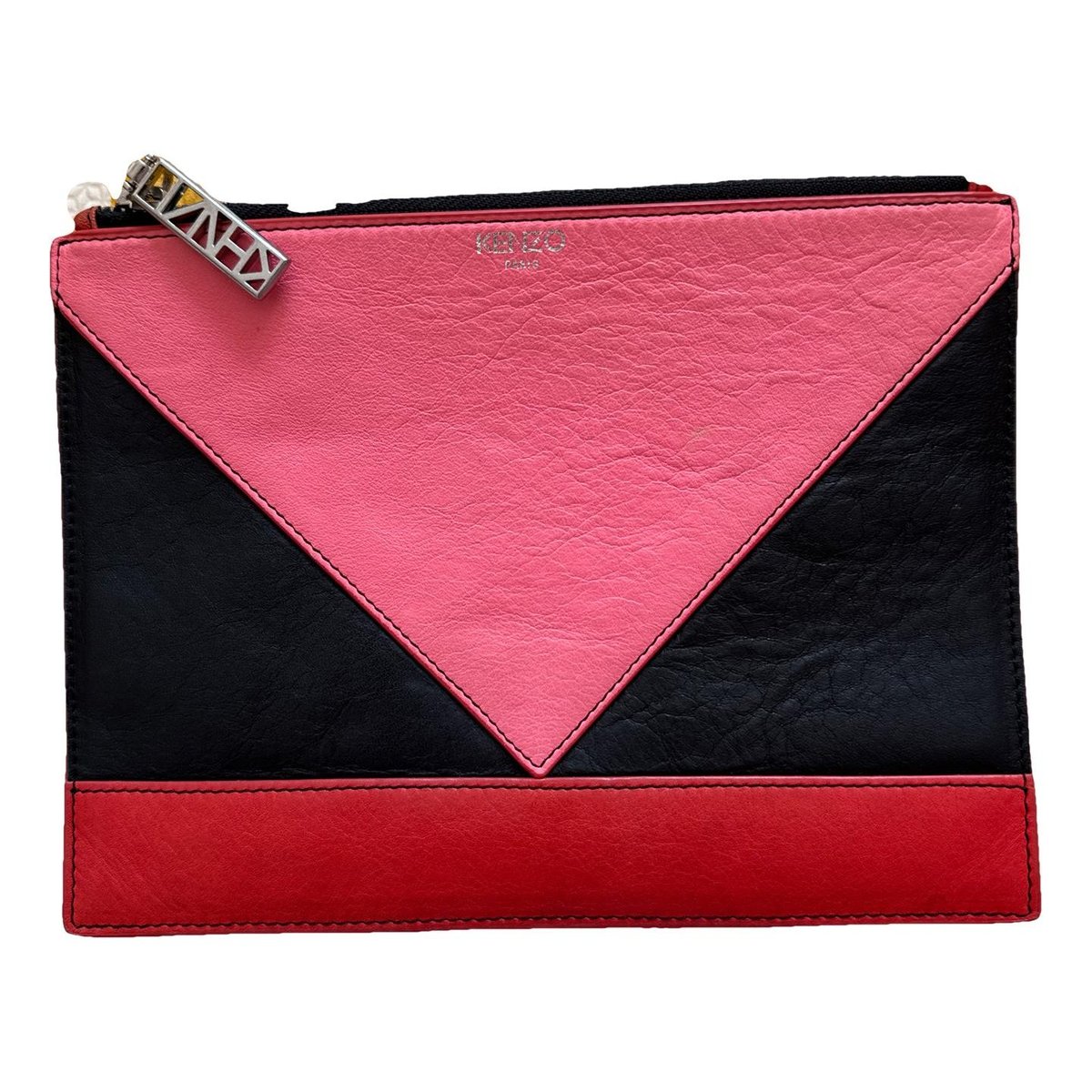 Leather clutch bag