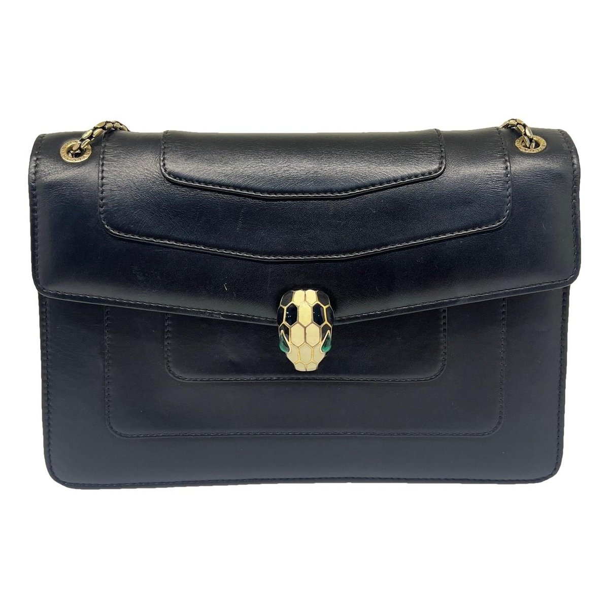 Serpenti leather handbag