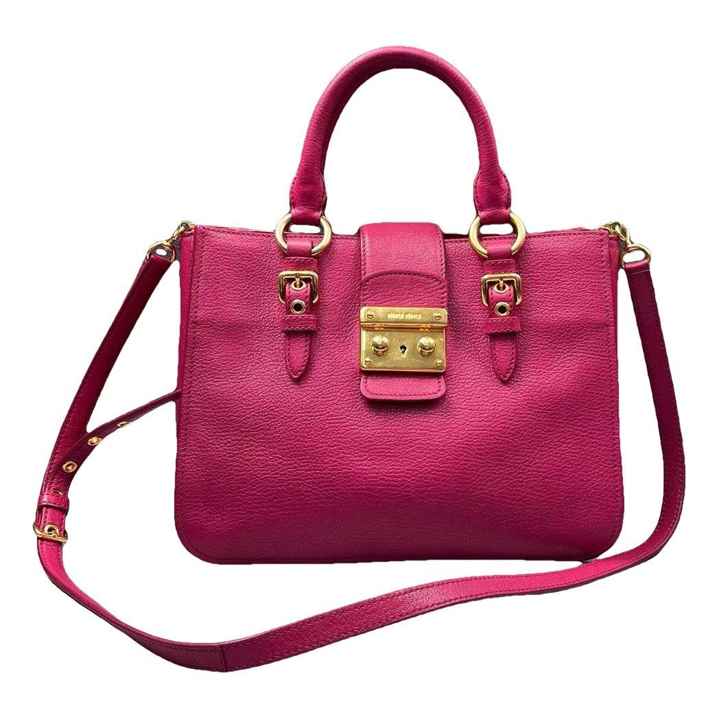 Madras leather handbag