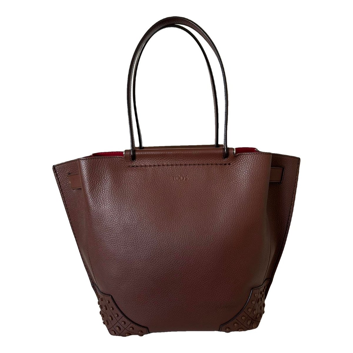 Wave leather tote