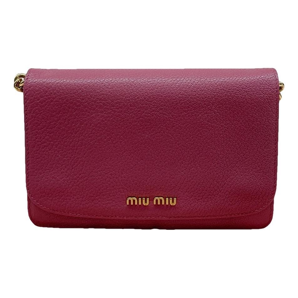 Miu Club leather crossbody bag