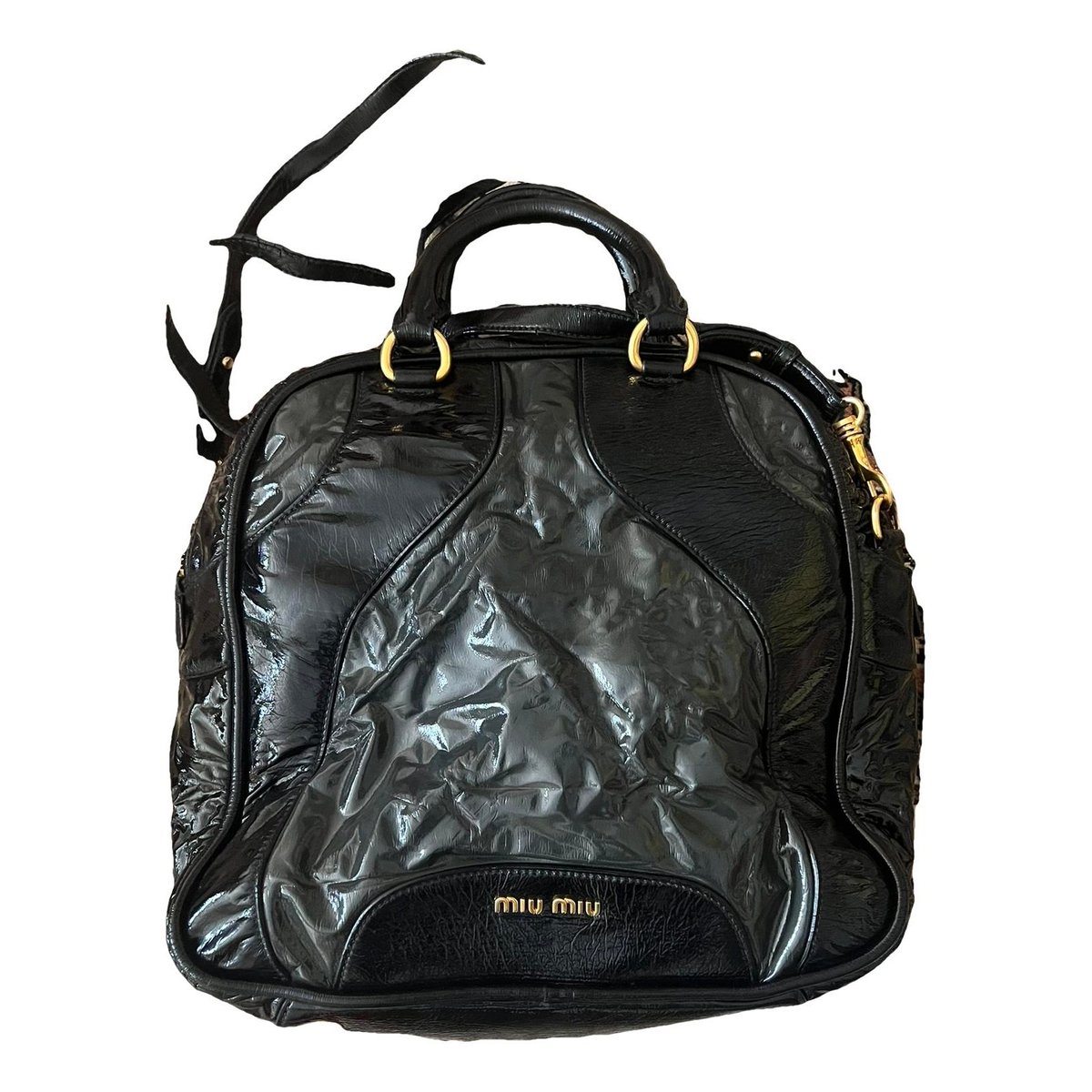 Vitello patent leather bowling bag