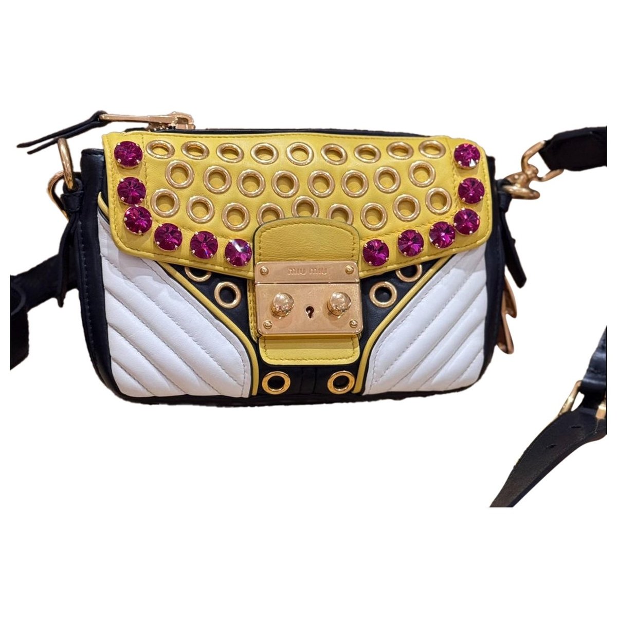 Miu Confidential leather crossbody bag