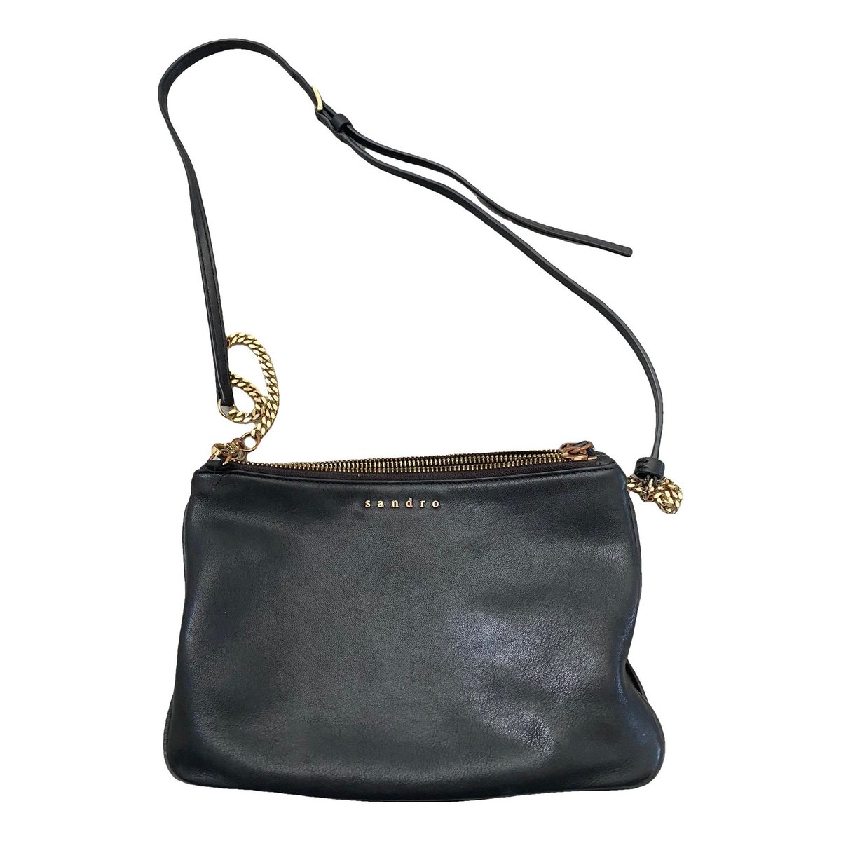 Leather clutch bag