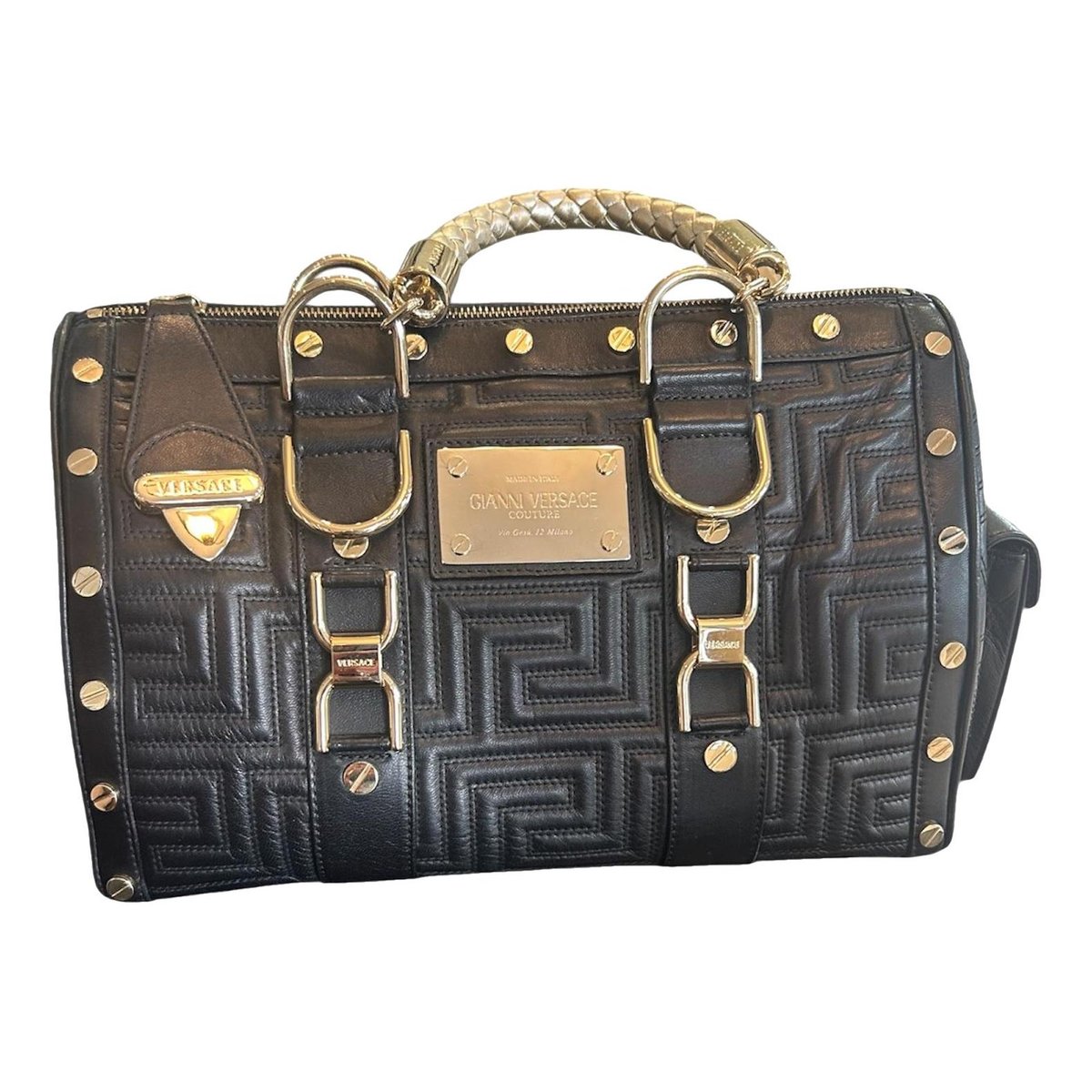 Patent leather handbag