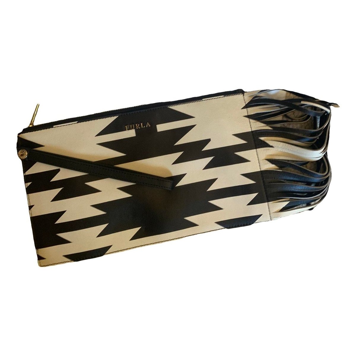 Leather clutch bag