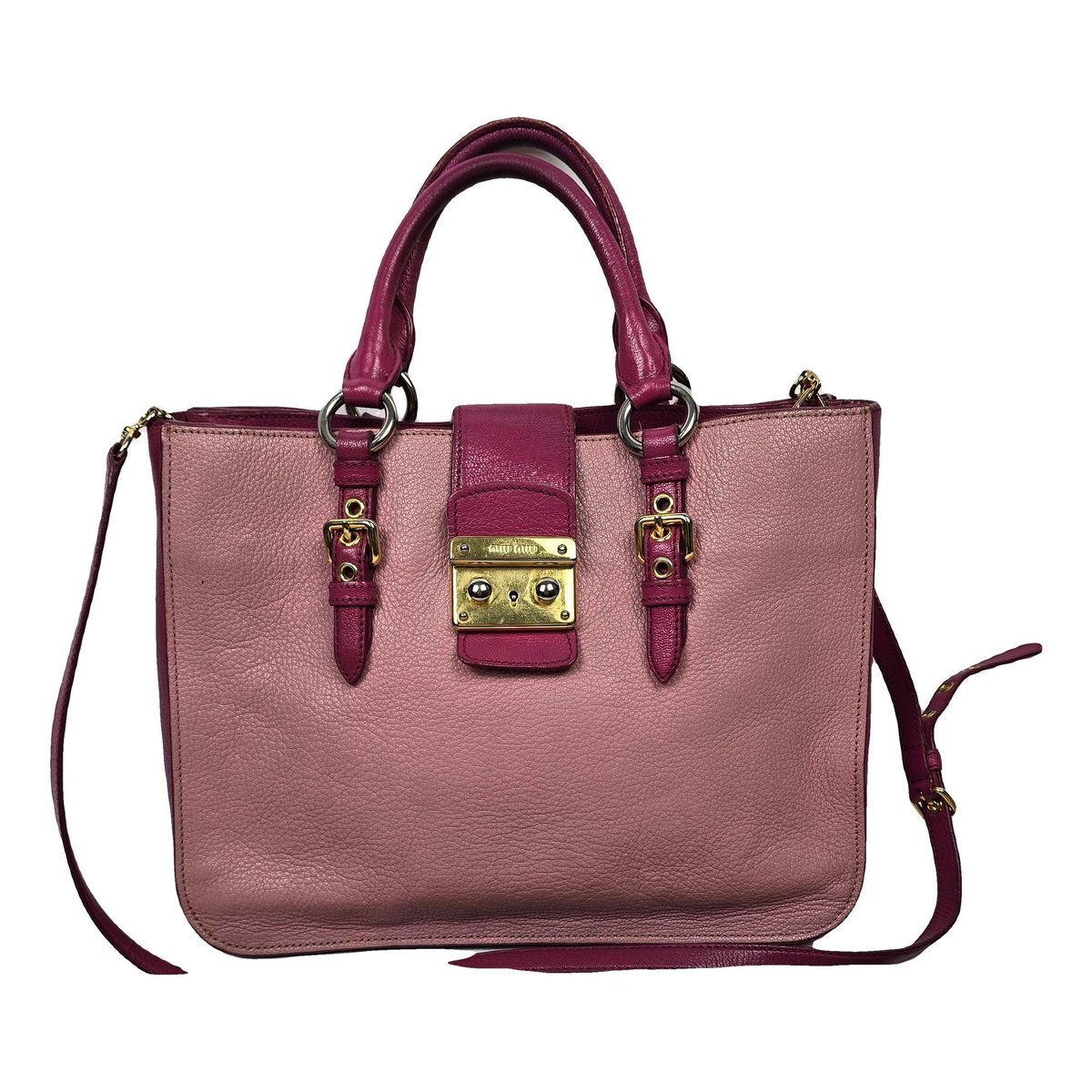 Madras leather handbag
