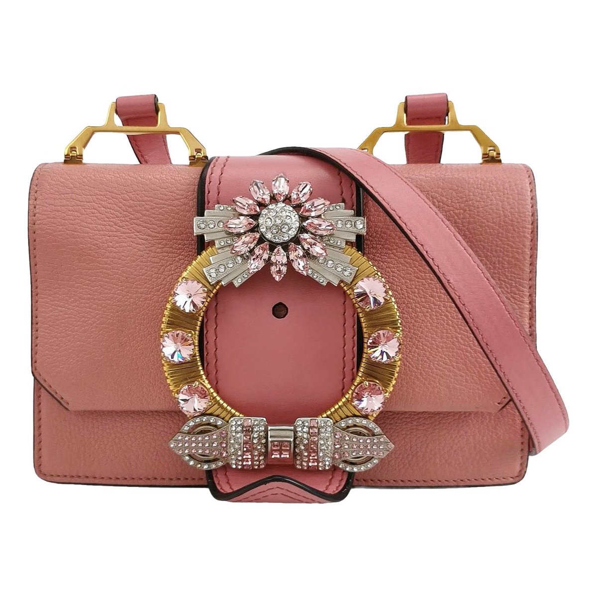 Miu Lady leather handbag