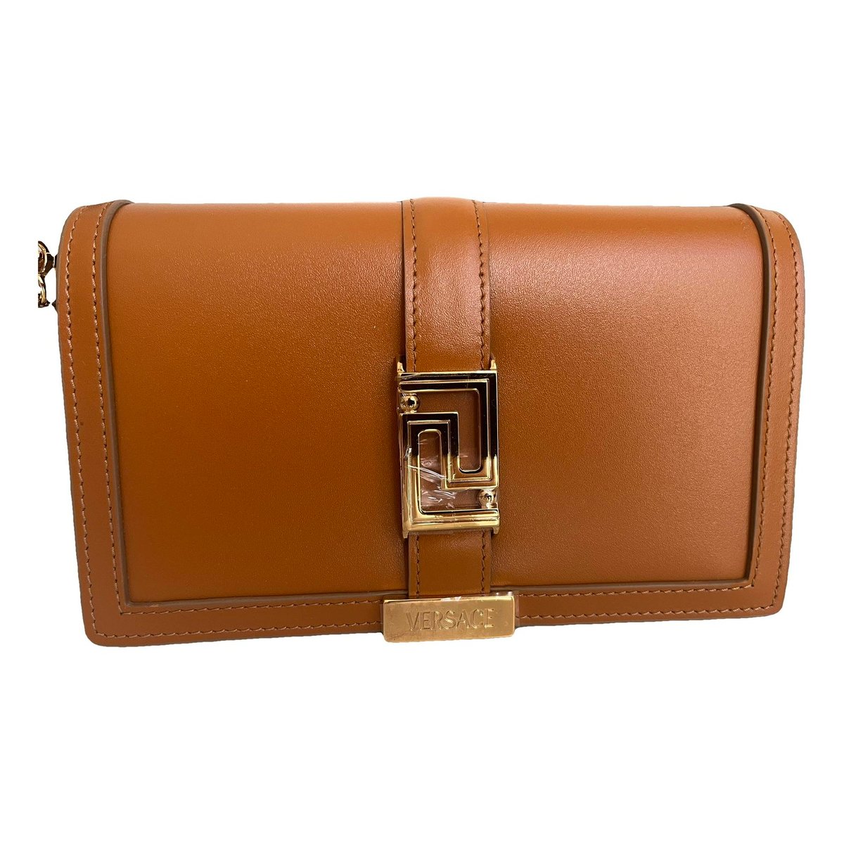 Greca Goddess leather crossbody bag
