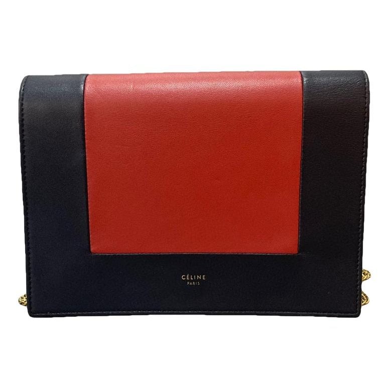 Frame leather handbag