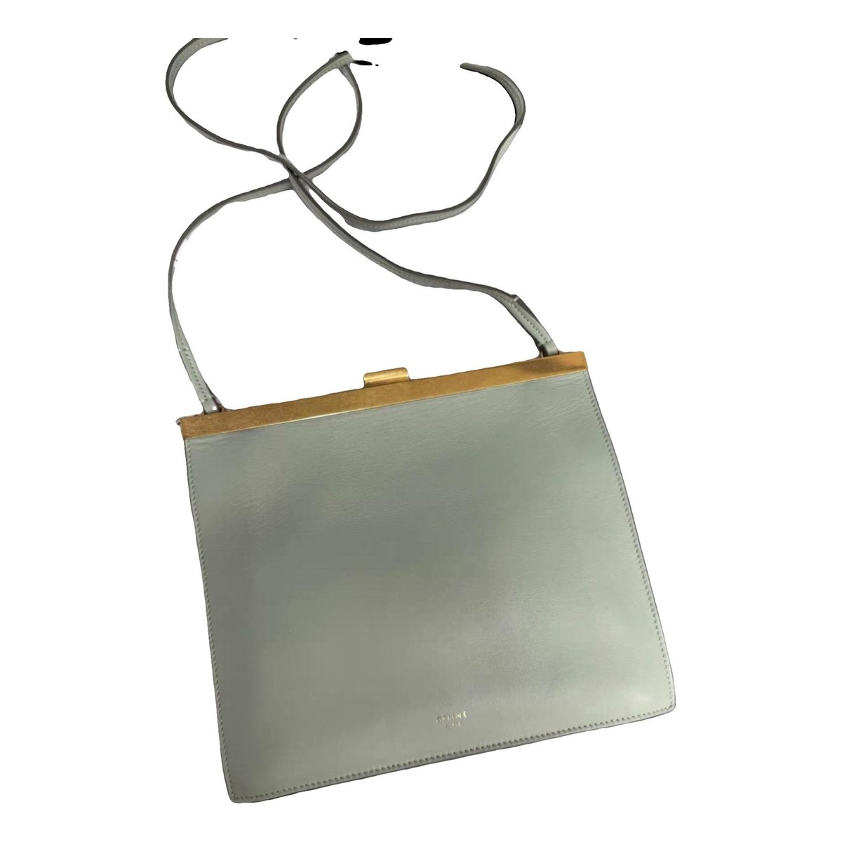 Clasp leather crossbody bag