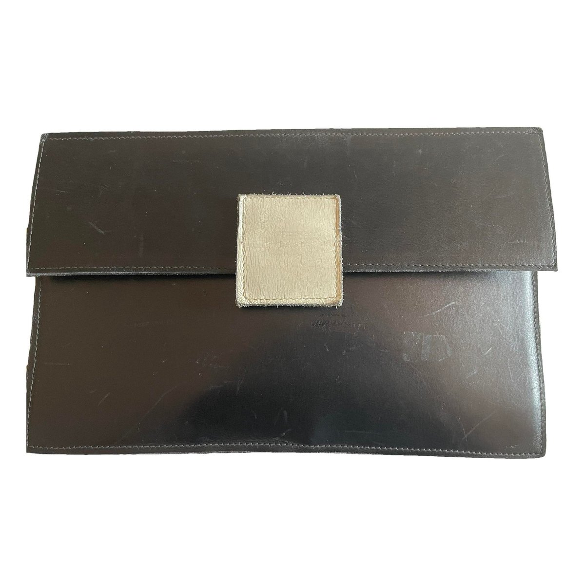 Leather clutch bag