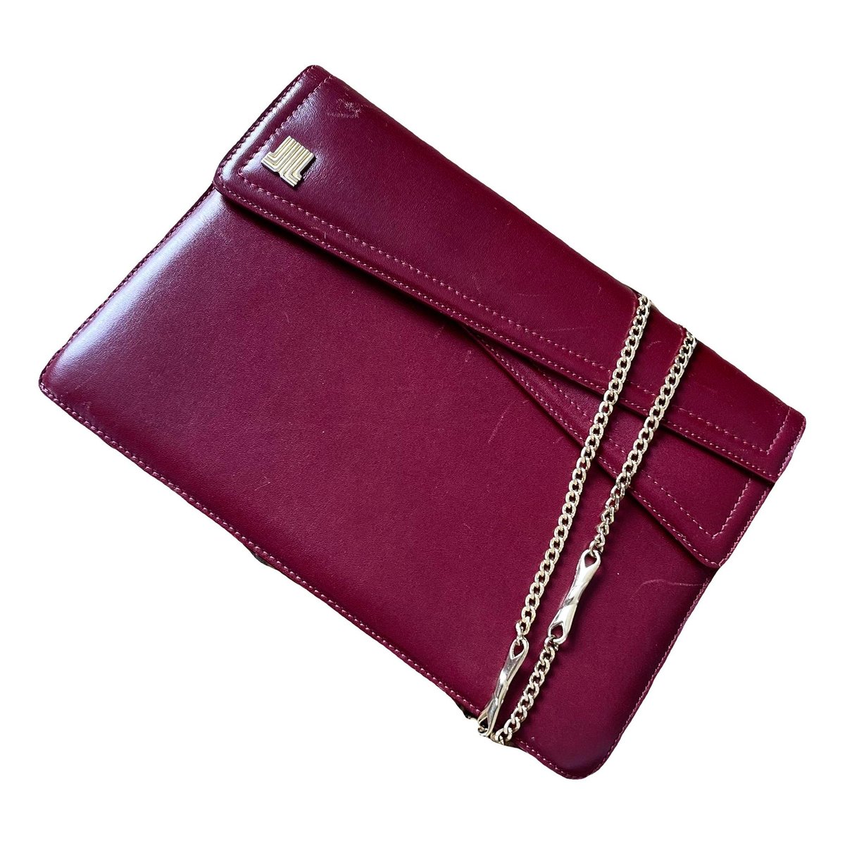 Leather clutch bag