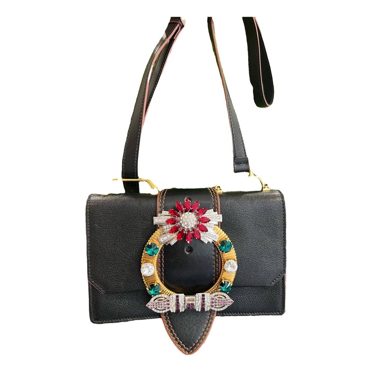 Miu Lady leather handbag