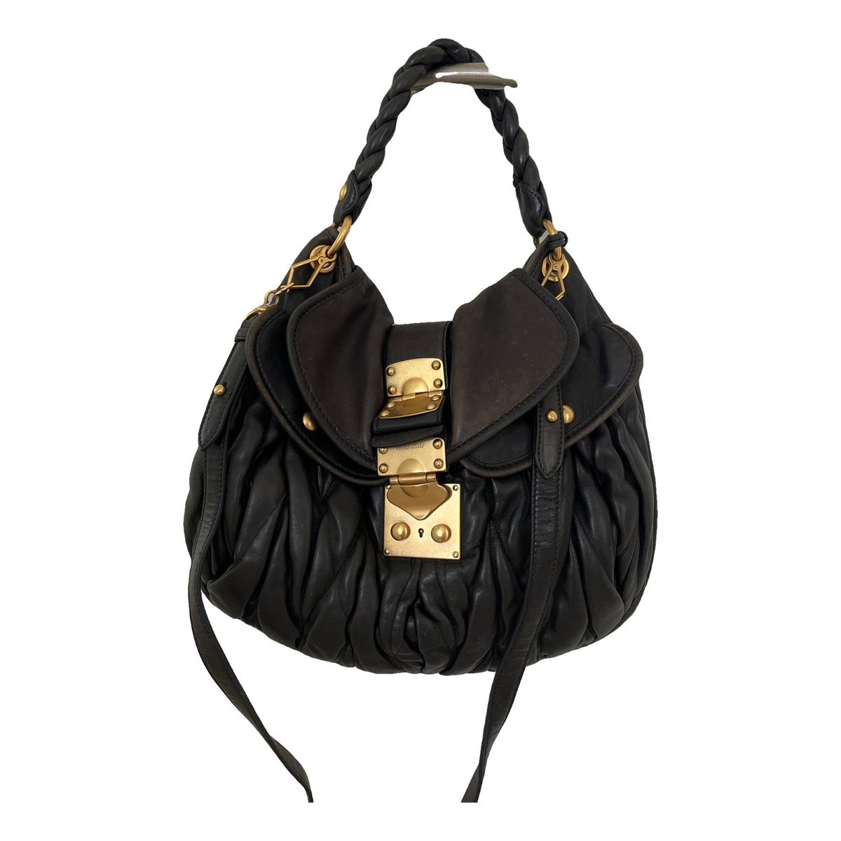 Coffer leather handbag