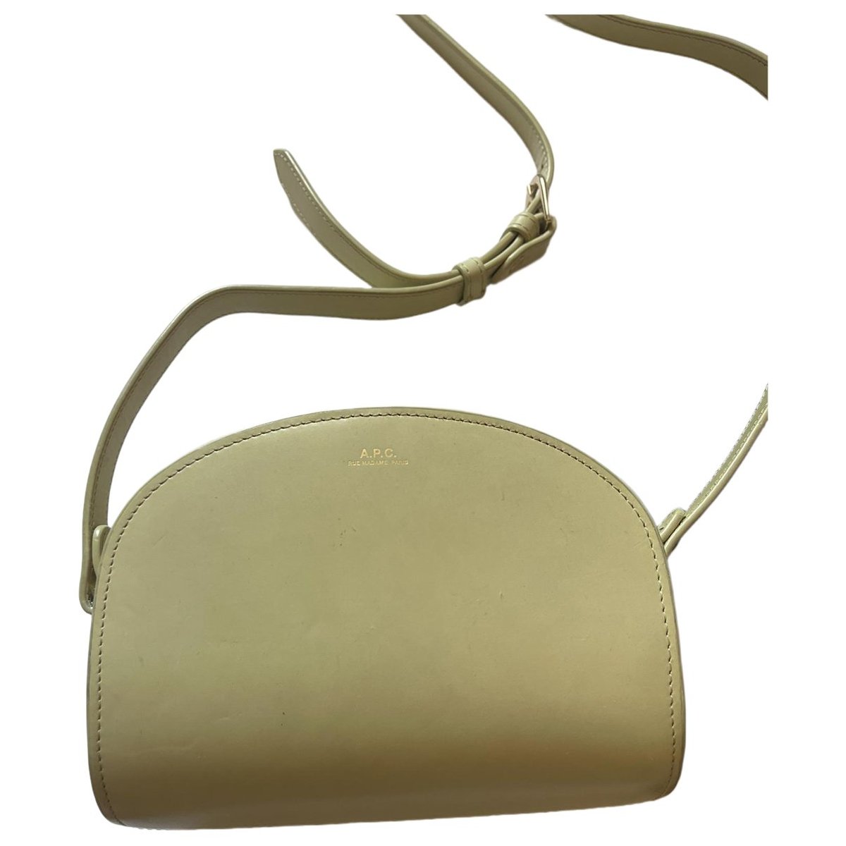 Demi-lune leather crossbody bag