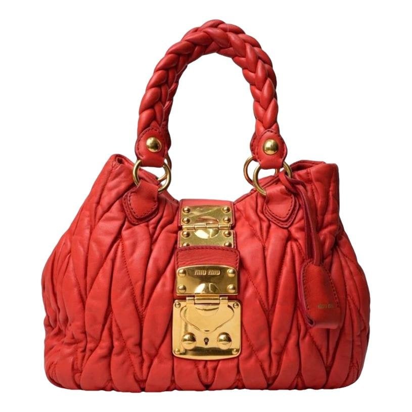 Coffer leather handbag