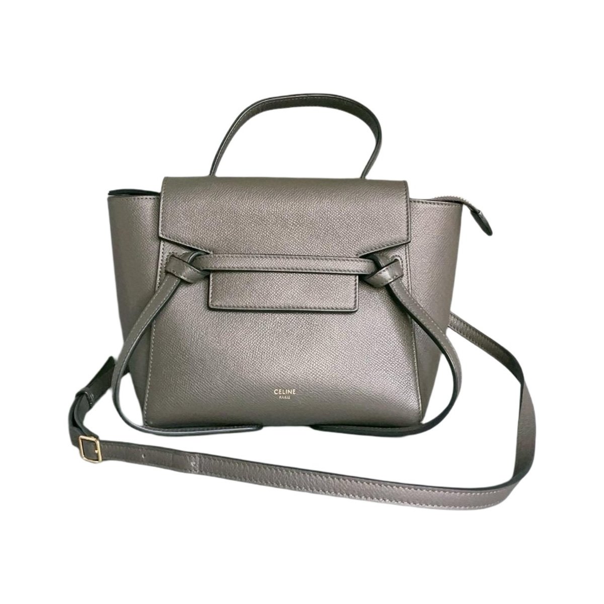 Belt leather crossbody bag