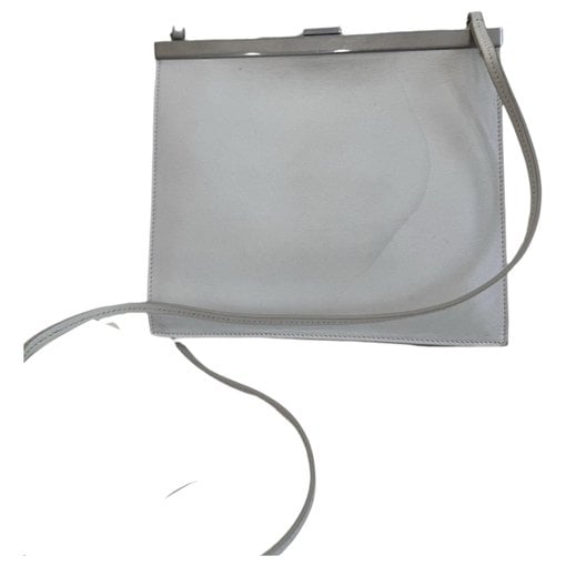 Clasp leather crossbody bag