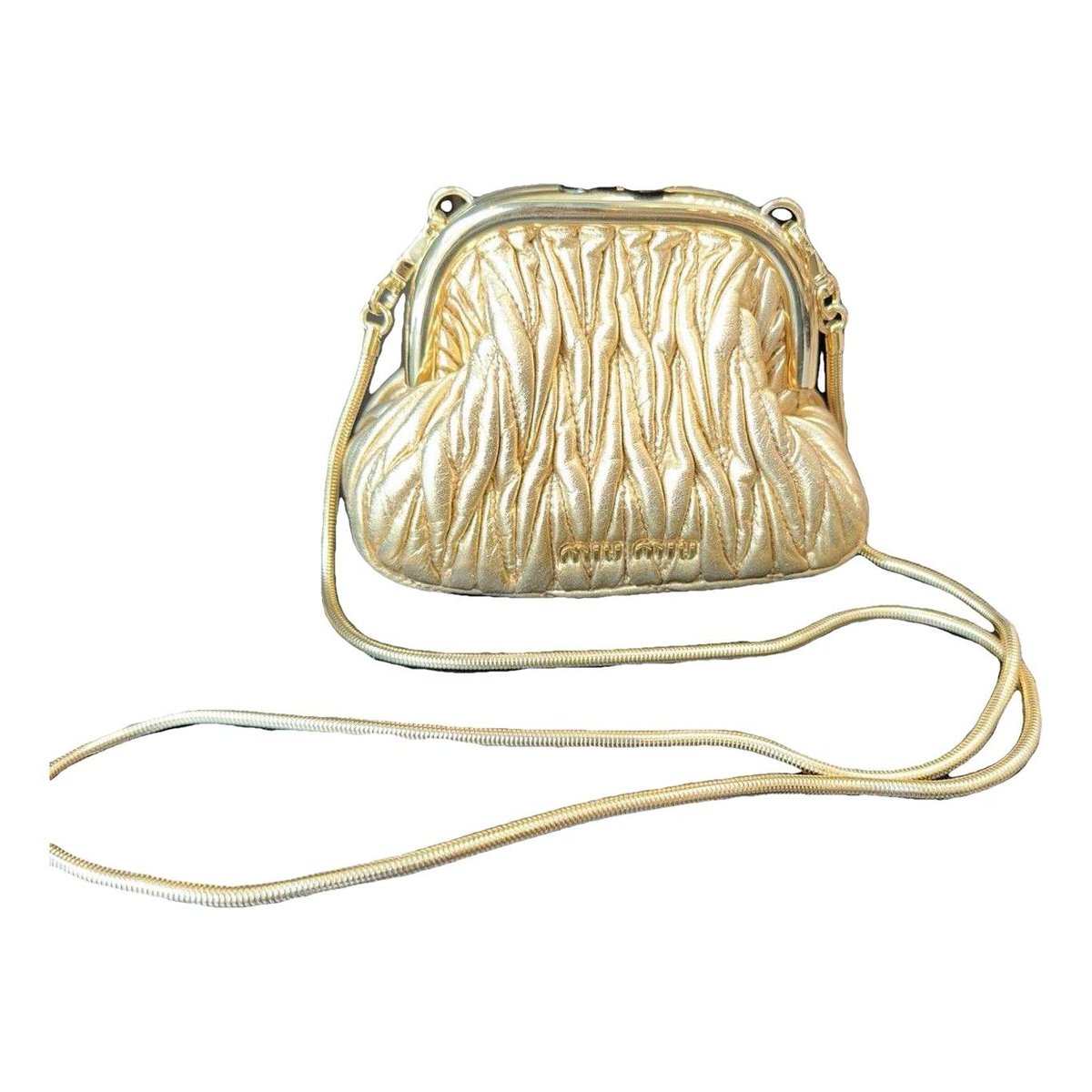 Miu Belle leather handbag