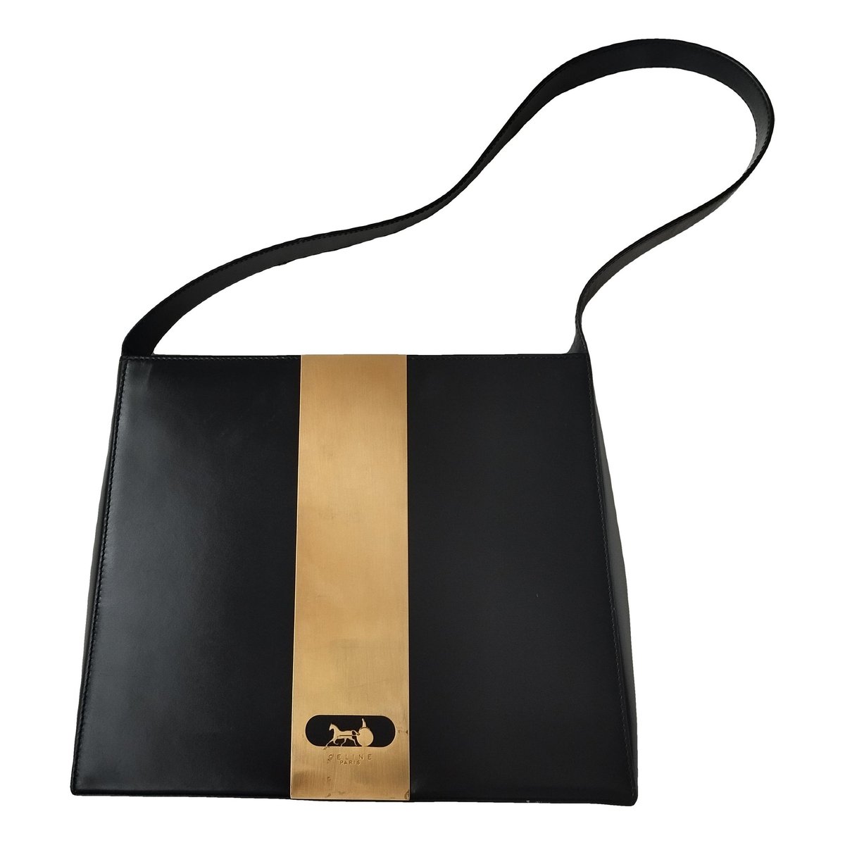 Frame leather handbag