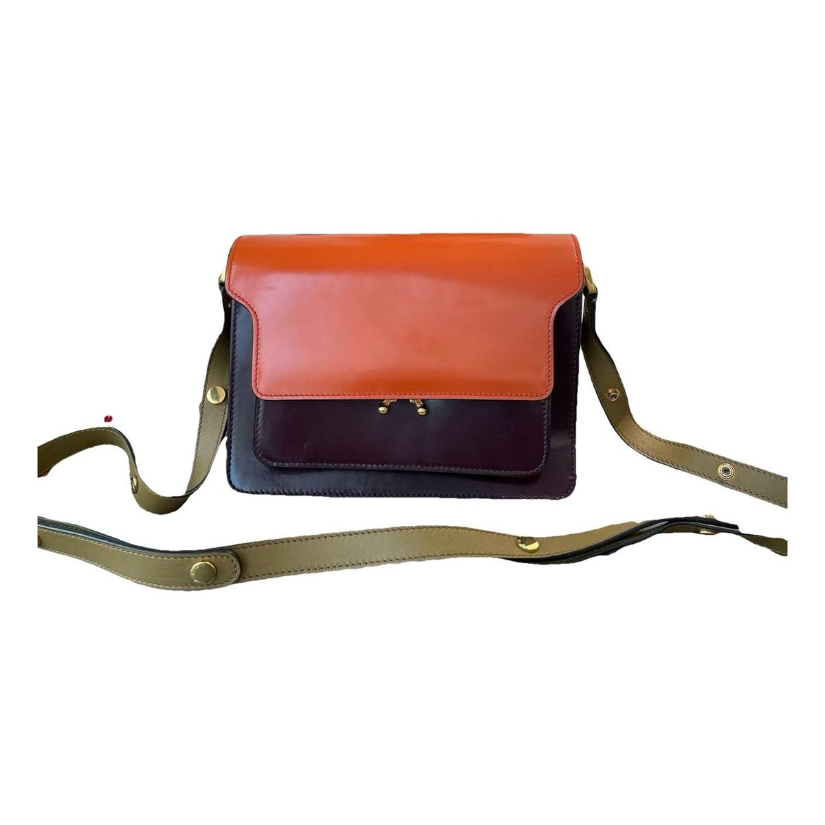 Trunk leather handbag