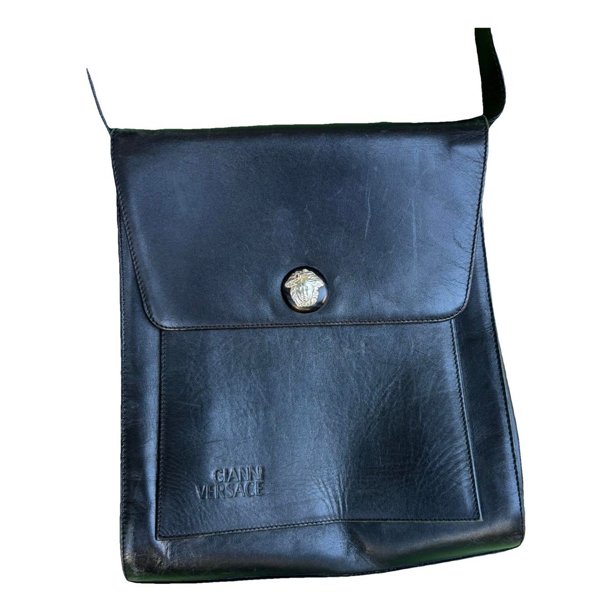 Leather clutch bag